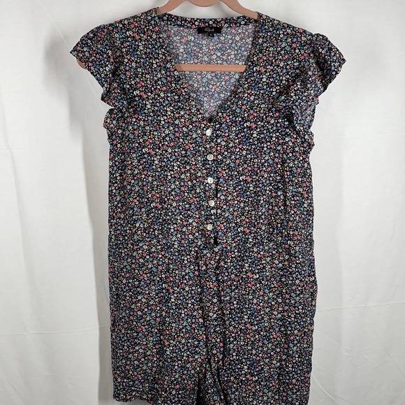 Rails Chloe romper freesia floral flutter sleeve small - Picture 3 of 6